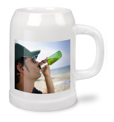 Boccale di birra con foto