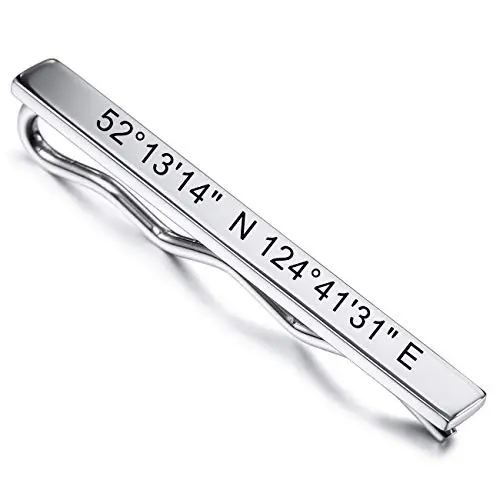 MeMeDIY Clip Personalizzata per Cravatta con Incisione Nome
