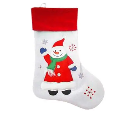 Calza Pupazzo di Neve Bianca Personalizzabile