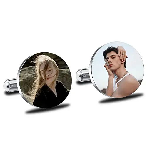 MeMeDIY Gemelli Uomo Personalizzati con Foto/Iniziale/Testo