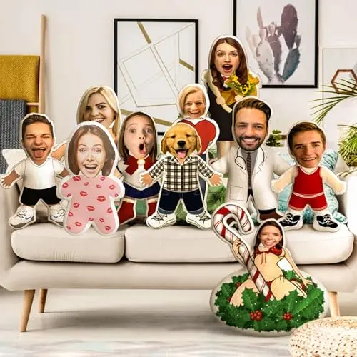 SOUFEEL Cuscino Personalizzato con foto del tuo viso