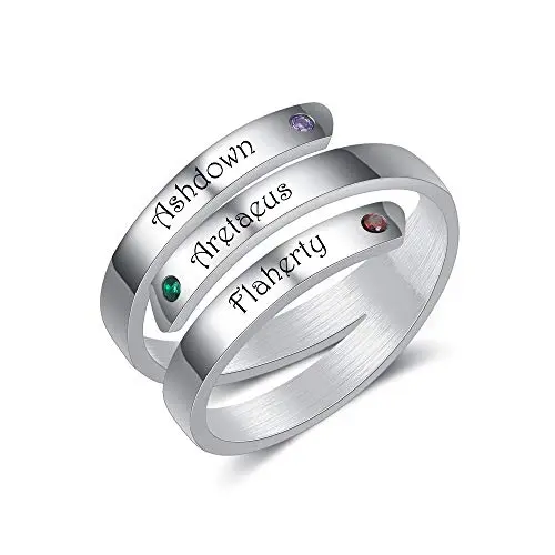 Jeweidea Anello Personalizzato Twist