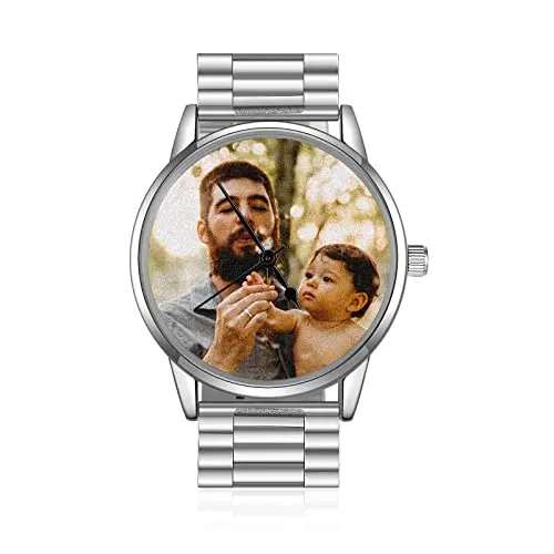 Jeweidea Orologio con Foto Personalizzato per Uomo