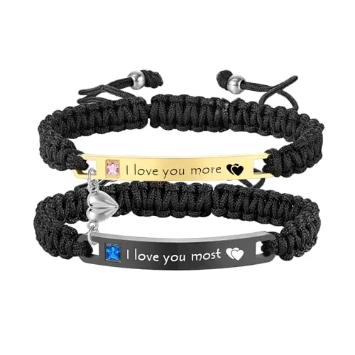 Bracciali abbinati in corda Personalizzati