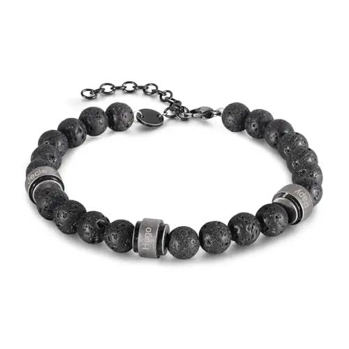 Bracciale in Pietra Lavica Personalizzato