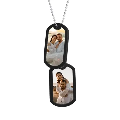 MeMeDIY Collana Piastrine Militari Personalizzate