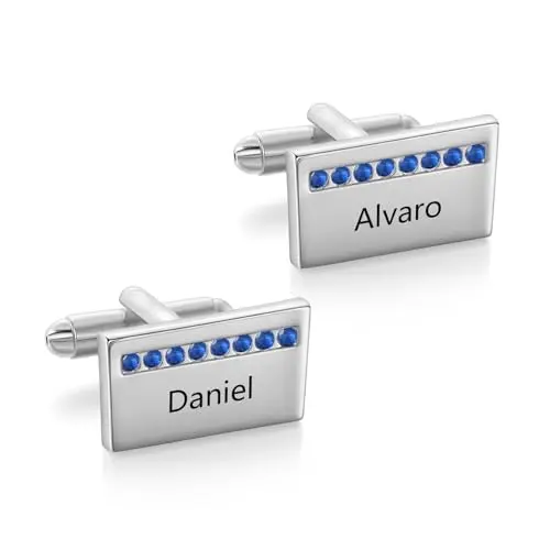 Jeweidea Gemelli Uomo Personalizzati con Nome Inciso