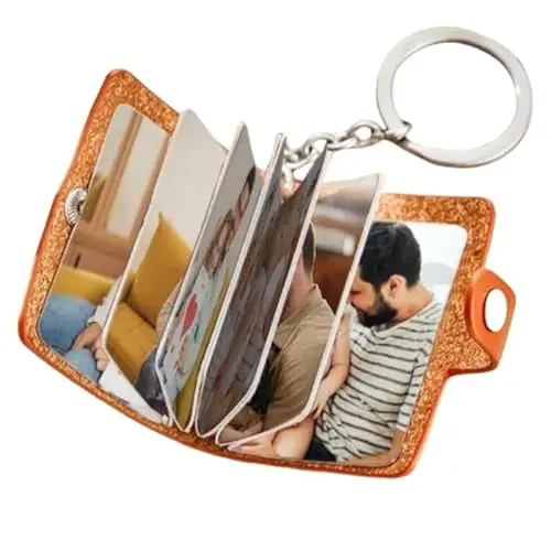 SOUFEEL  Portachiavi Foto Personalizzato con Album in Pelle