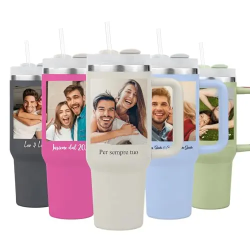 Tumbler Personalizzato con Foto e Testo