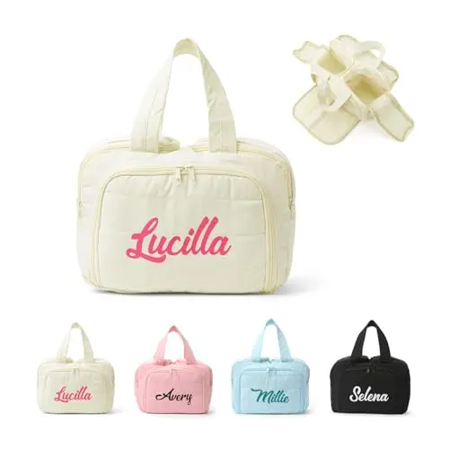 Jeweidea Borsa da Toilette Personalizzata per Donna e Uomo