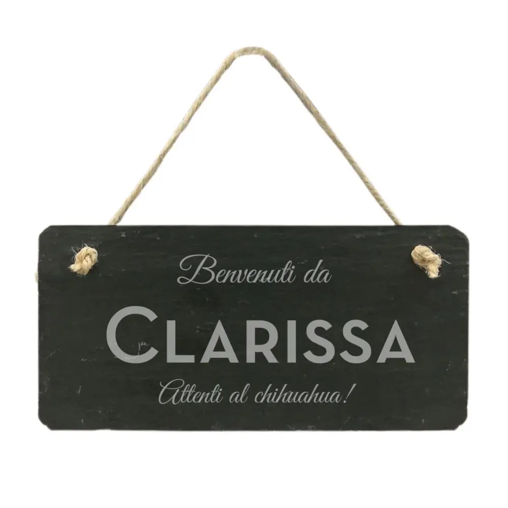 Targhetta in ardesia personalizzata