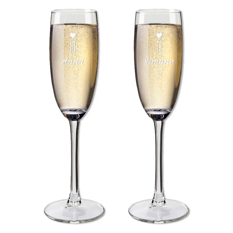Flûte da champagne duo personalizzati
