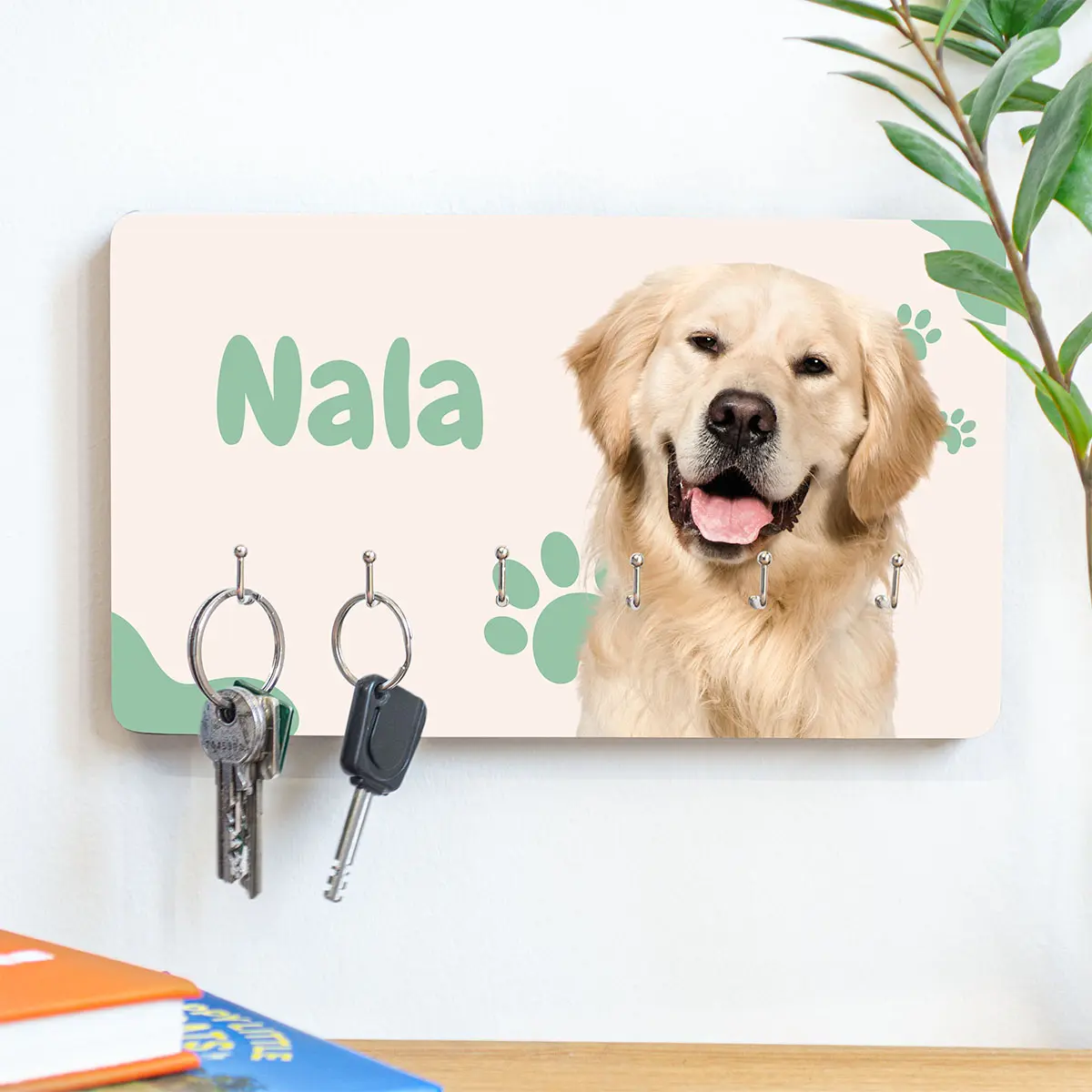 Portachiavi da Muro Personalizzato con Animale Domestico