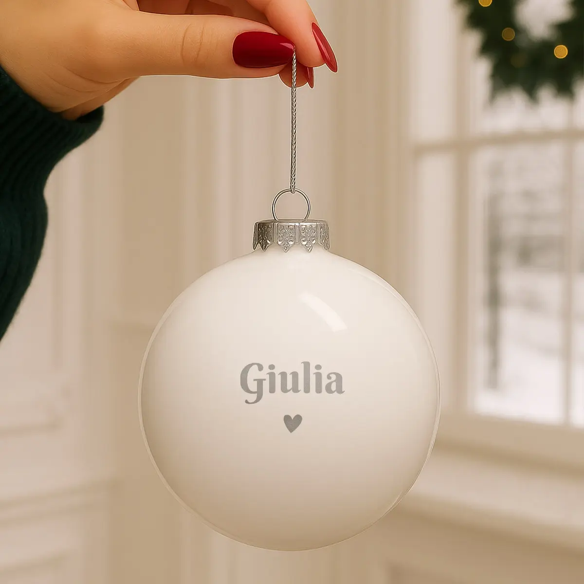 Pallina di Natale Personalizzata con Testo