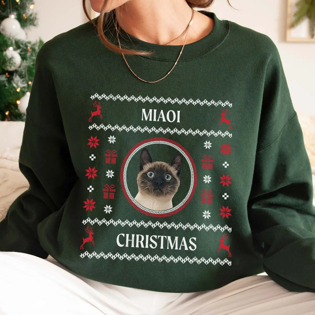 Maglia Natalizia Personalizzata con Foto e Testo