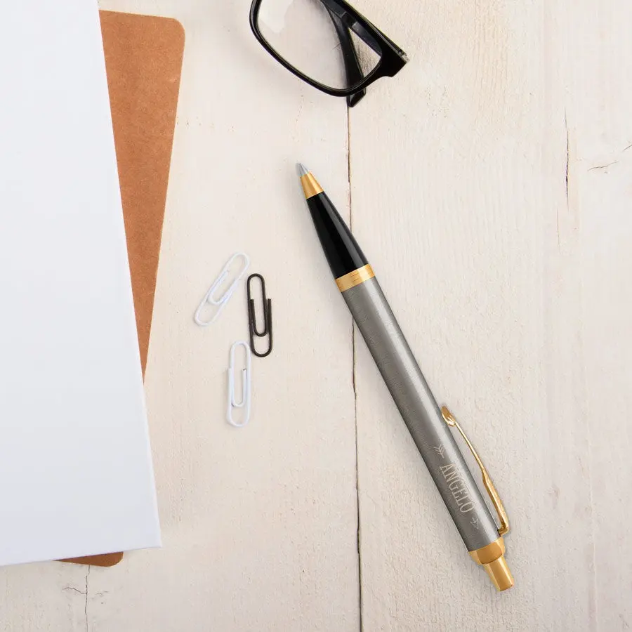 Parker personalizzata - Penna a sfera IM - Metallo spazzolato (destrimano)