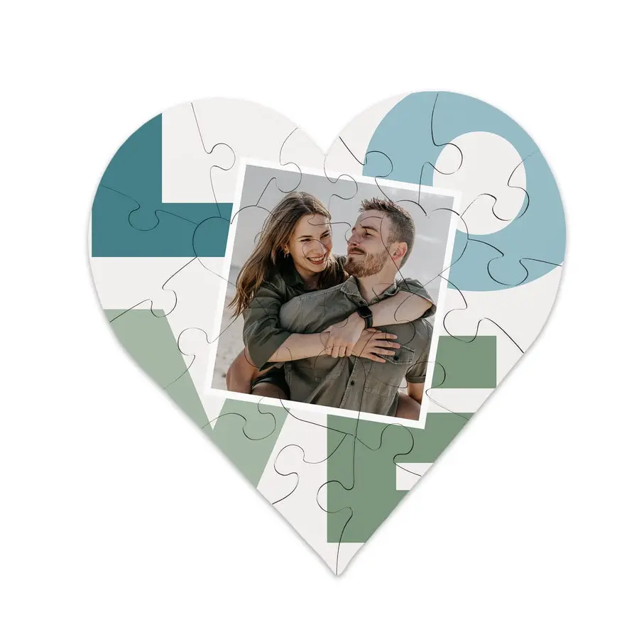 Puzzle a Forma di Cuore Personalizzato
