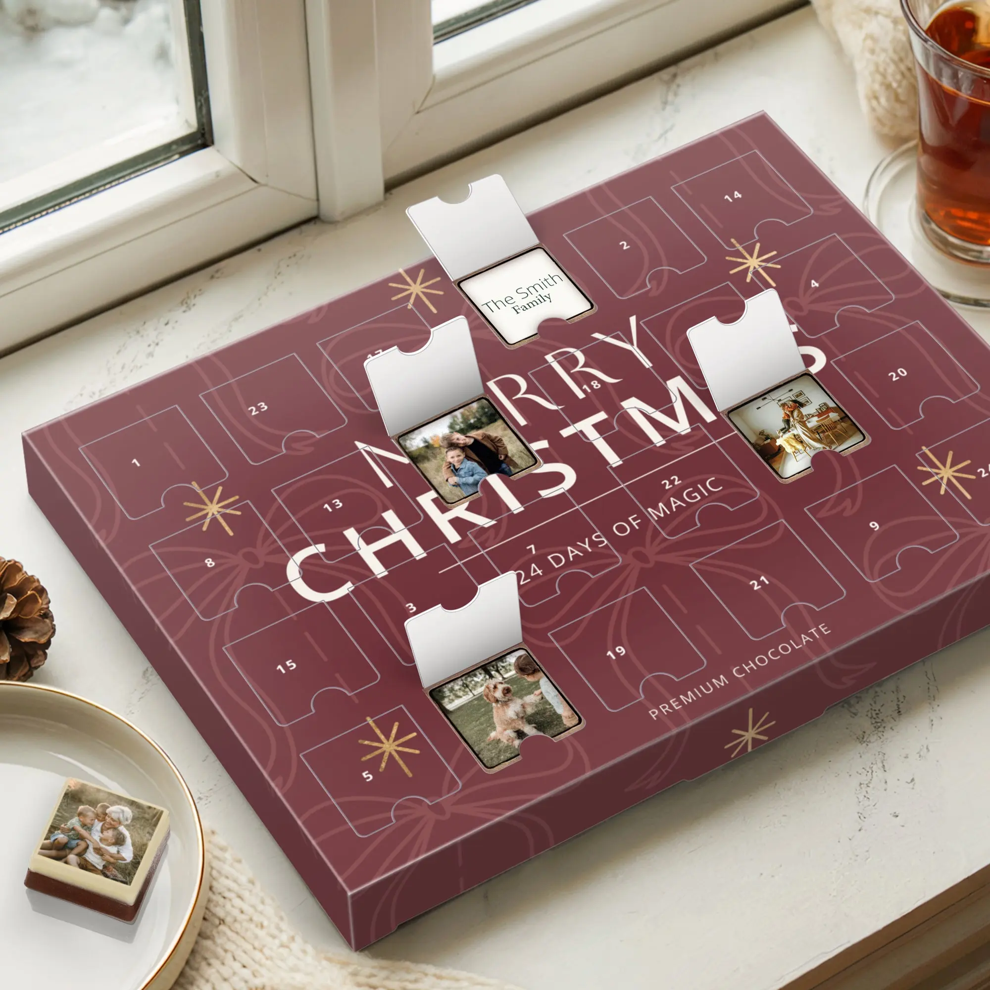 Calendario dell'avvento personalizzato con Cioccolatini
