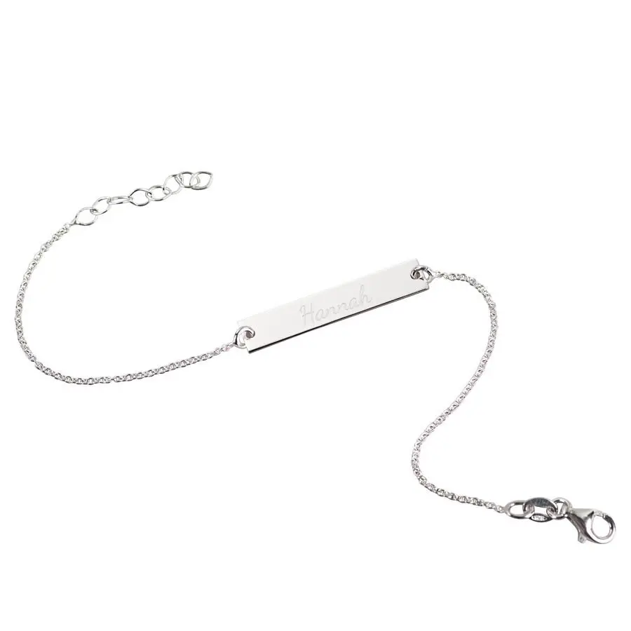 Braccialetto in argento con incisione