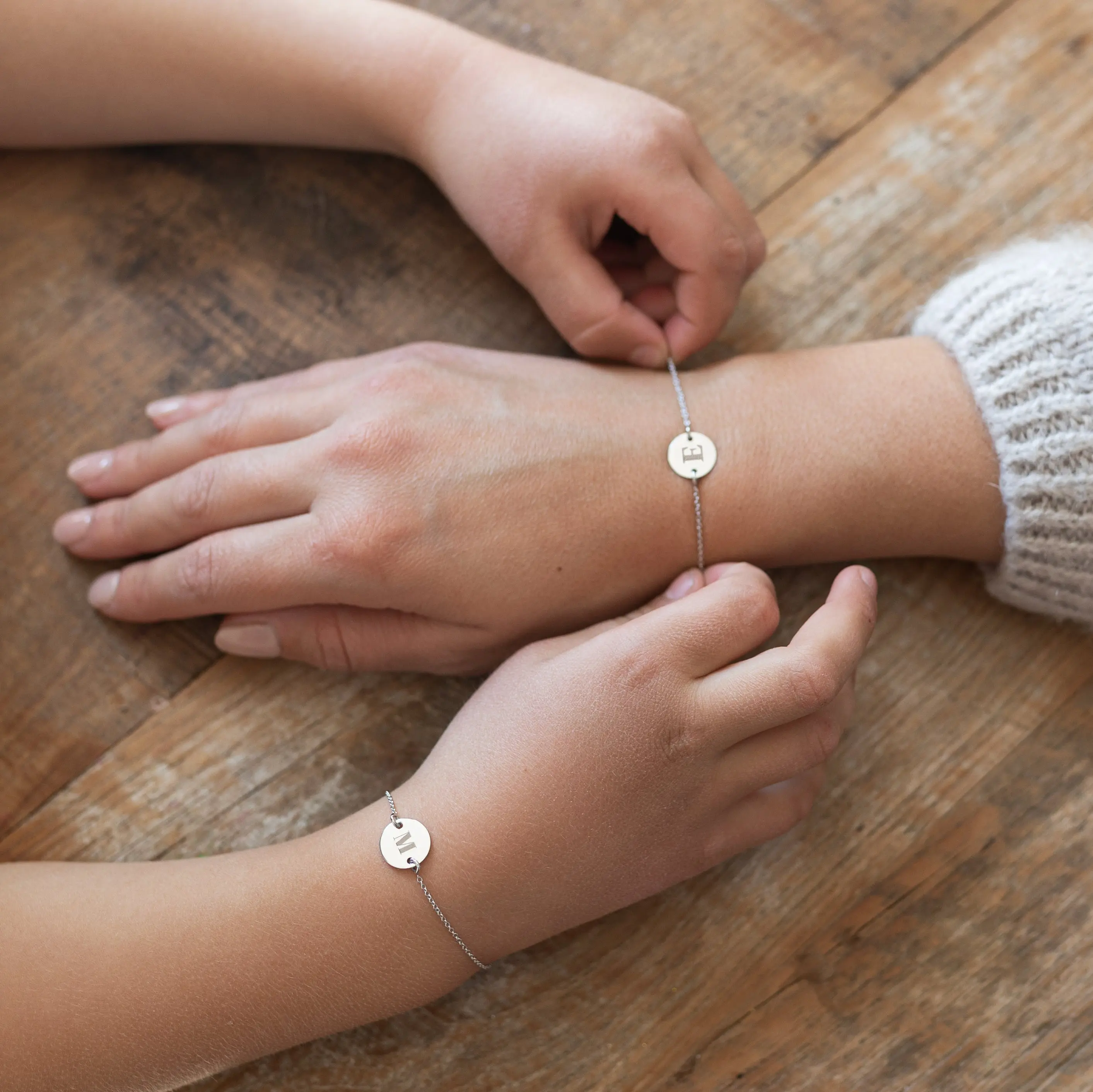 Braccialetti in argento Inciso - Mamma & Figlia