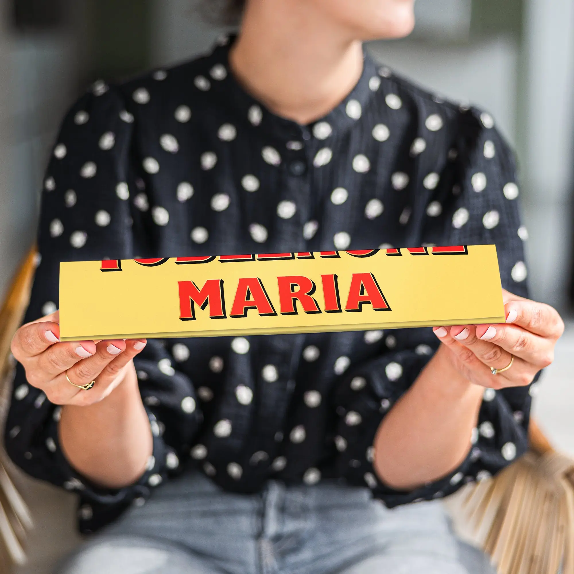 Barretta Toblerone con nome e foto - Grande