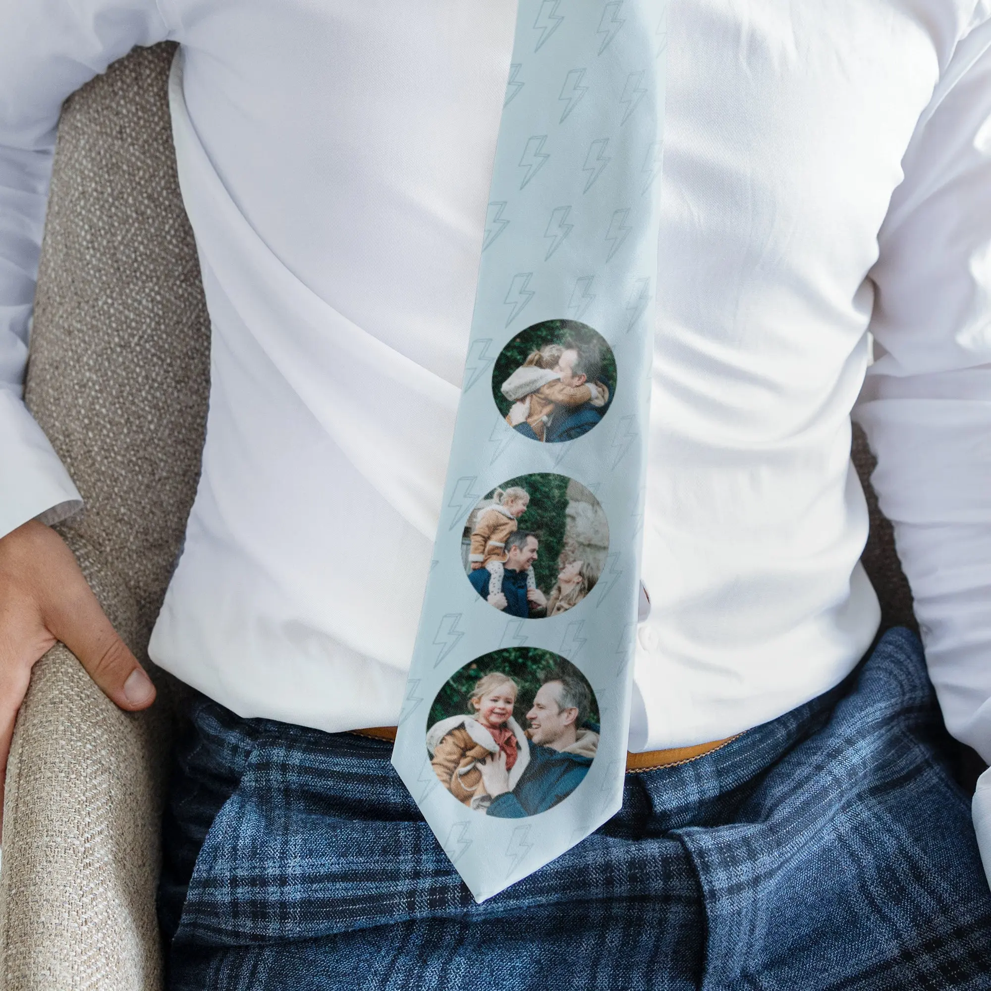 Cravatta personalizzata - Bianca