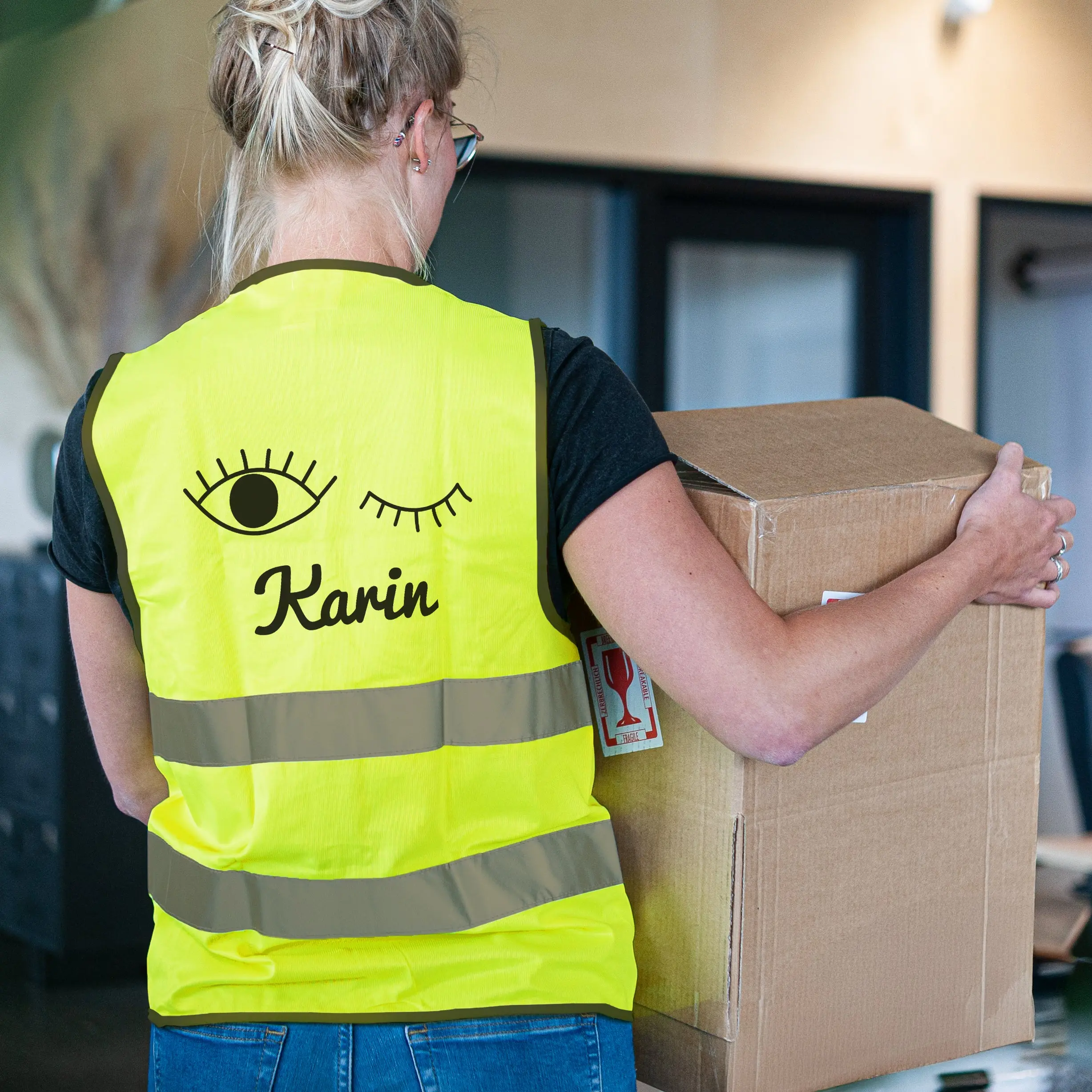 Gilet catarifrangente personalizzato - Giallo