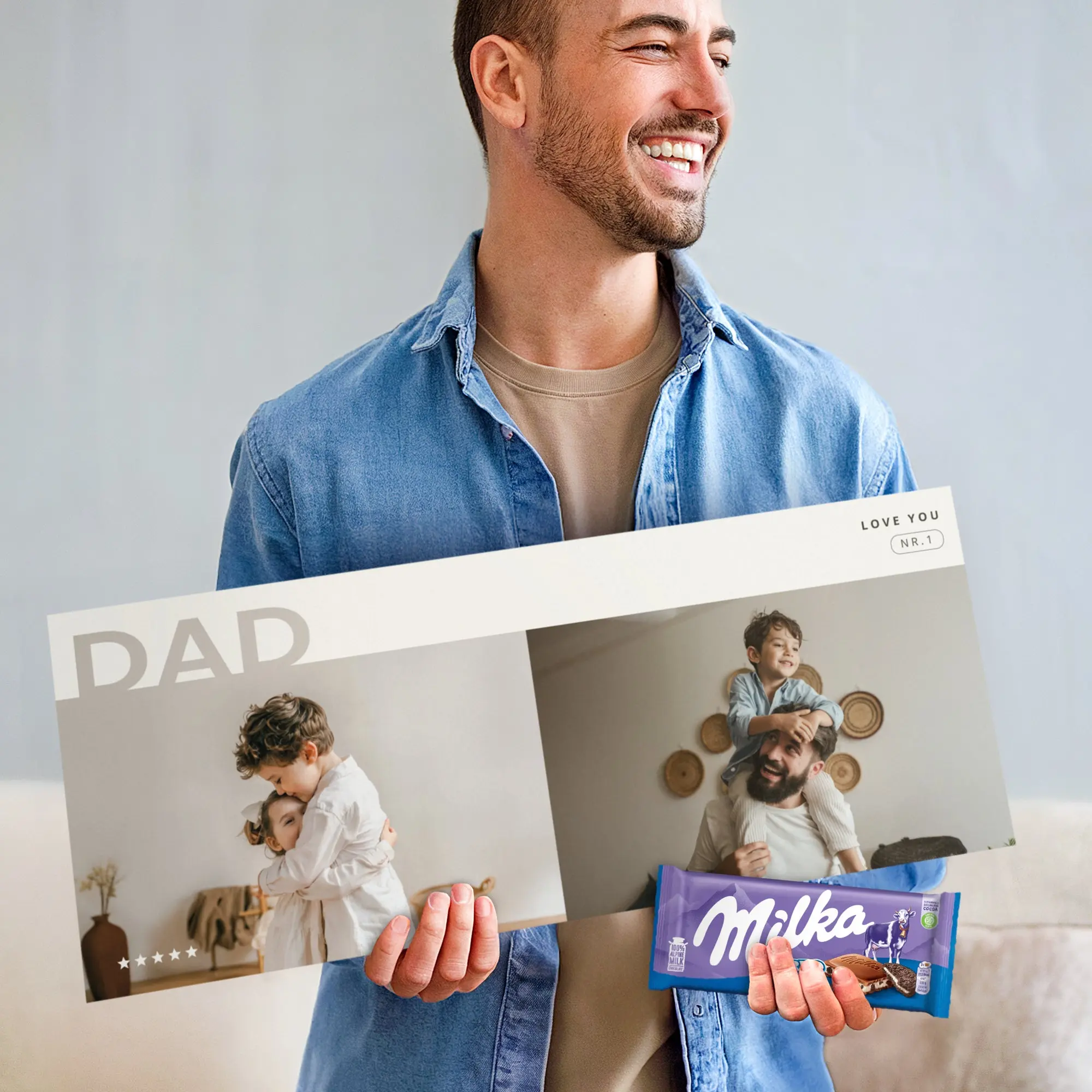 Tavoletta di cioccolato XXL personalizzata - Ripiena di Milka