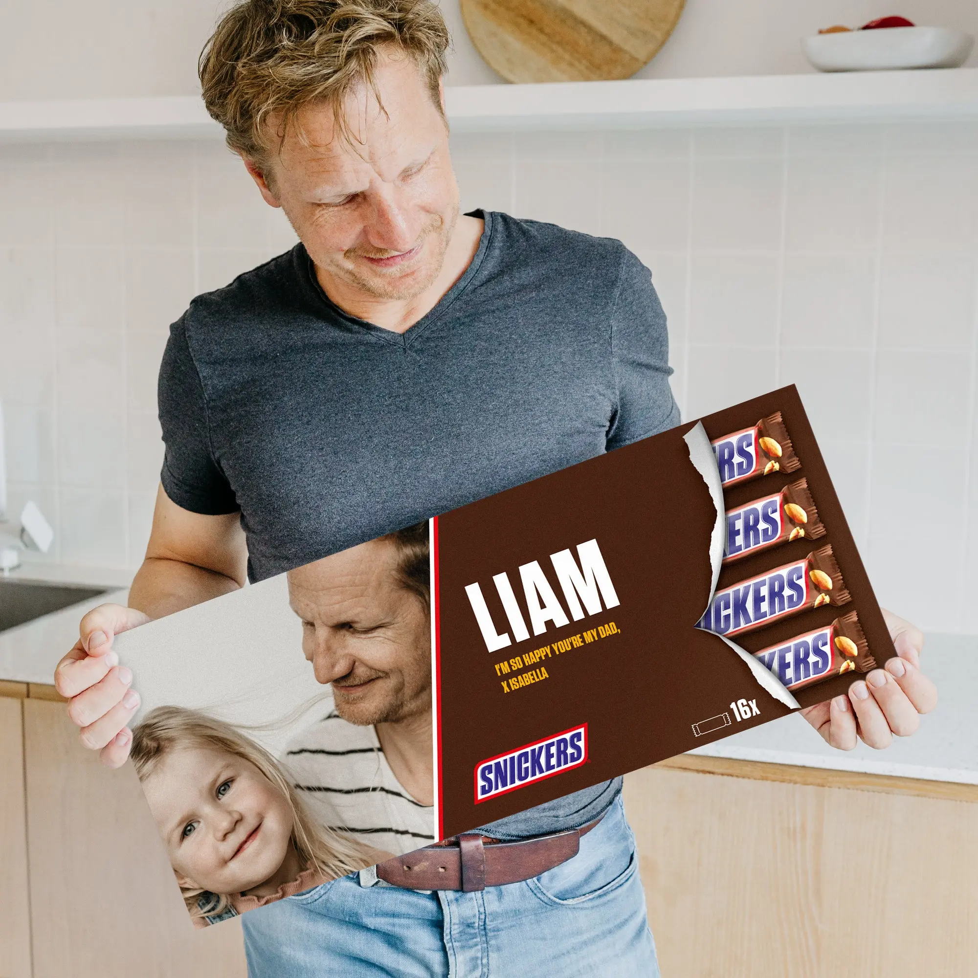 Barretta Snickers XXL personalizzata