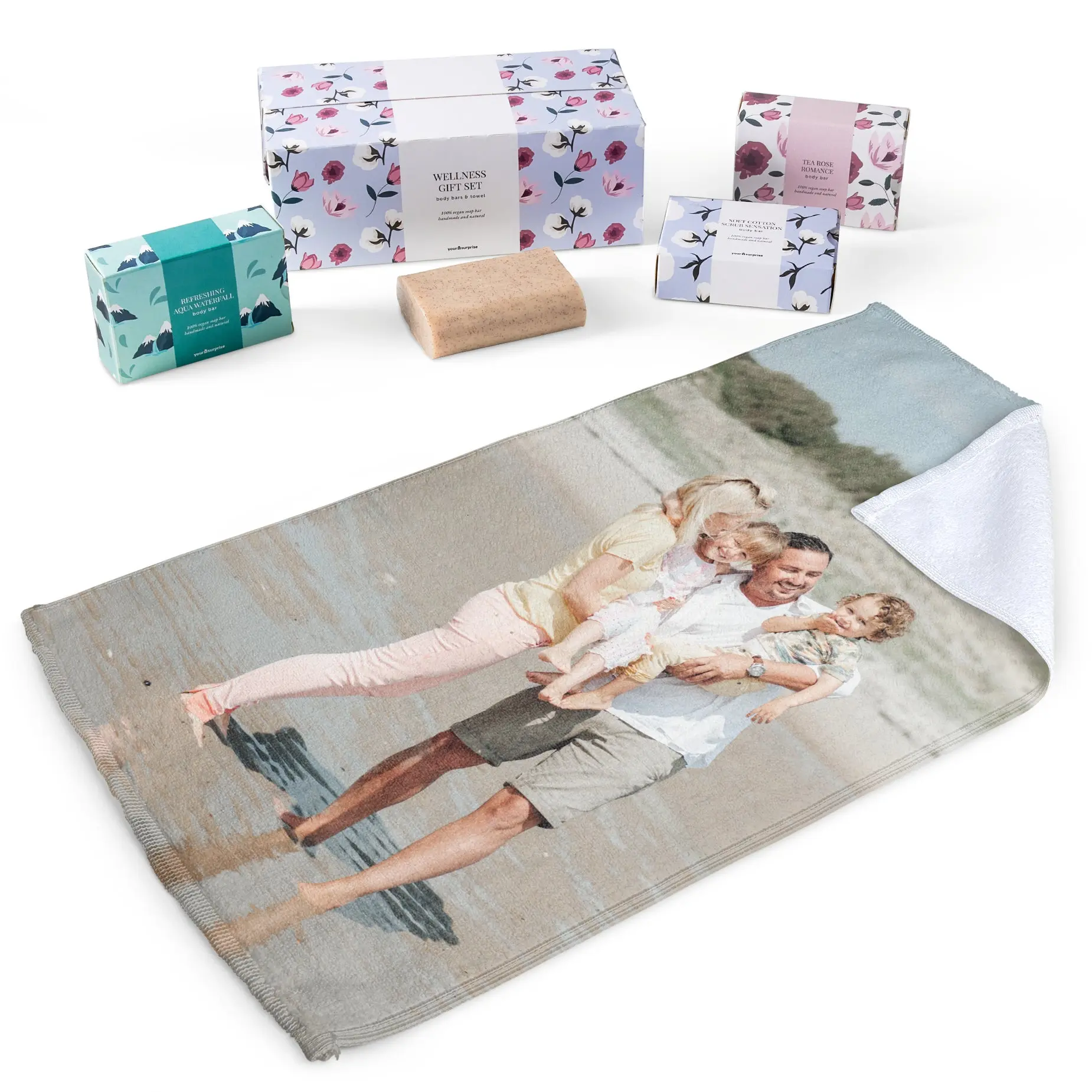Set Regalo con Sapone e Asciugamano Personalizzato