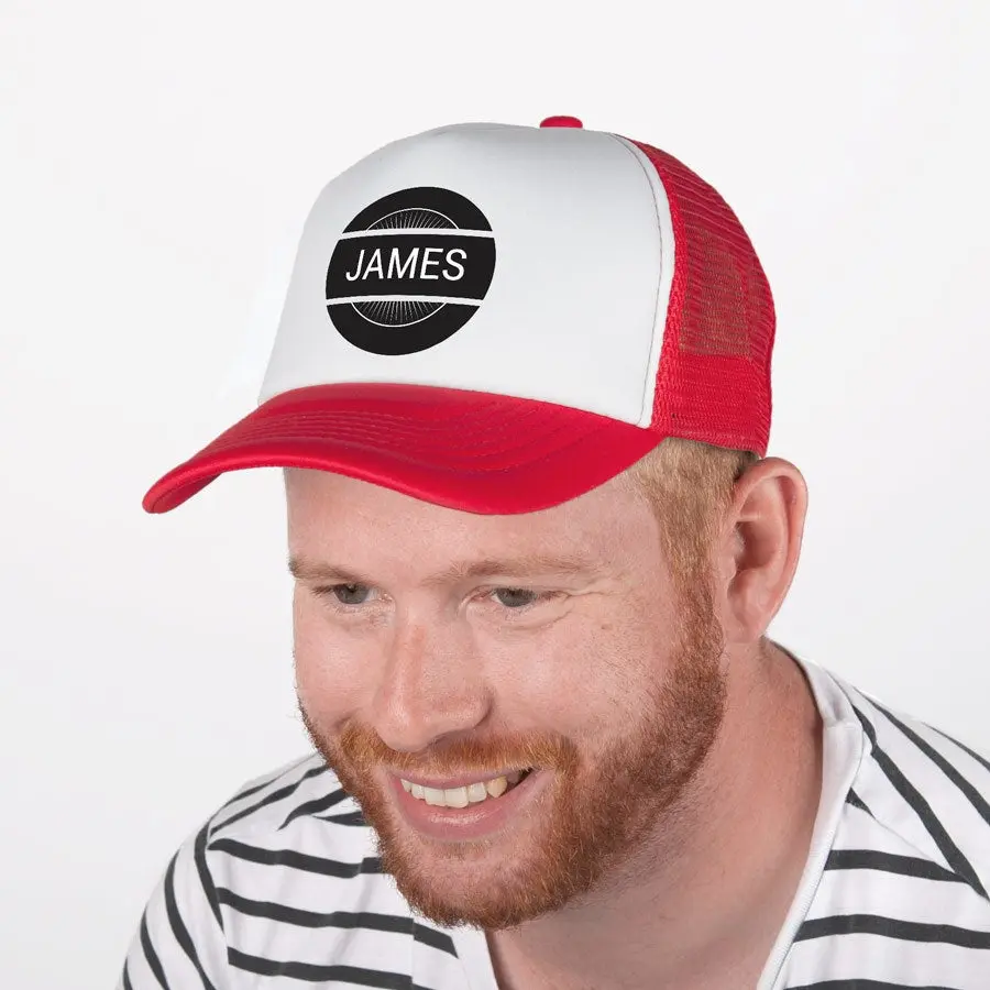 Cappello con Visiera personalizzato - Rosso / bianco