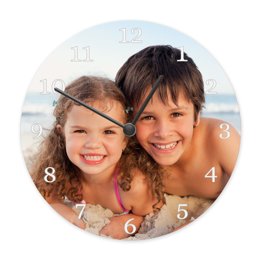 Orologio da parete in legno personalizzato con foto personalizzata